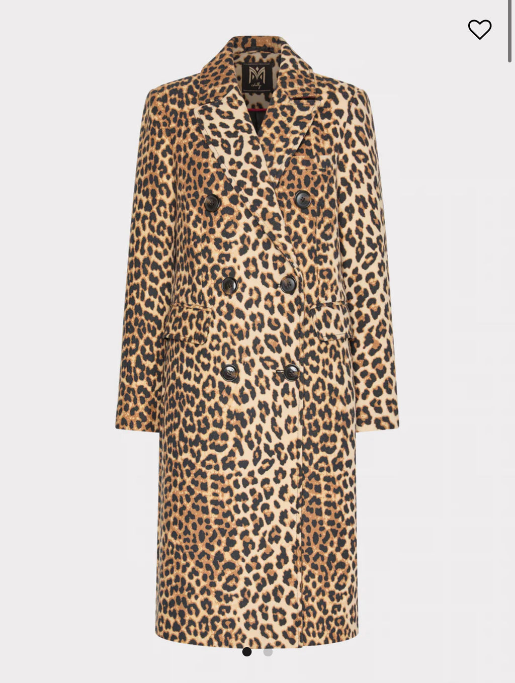 Leopard Double Breasted Coat
