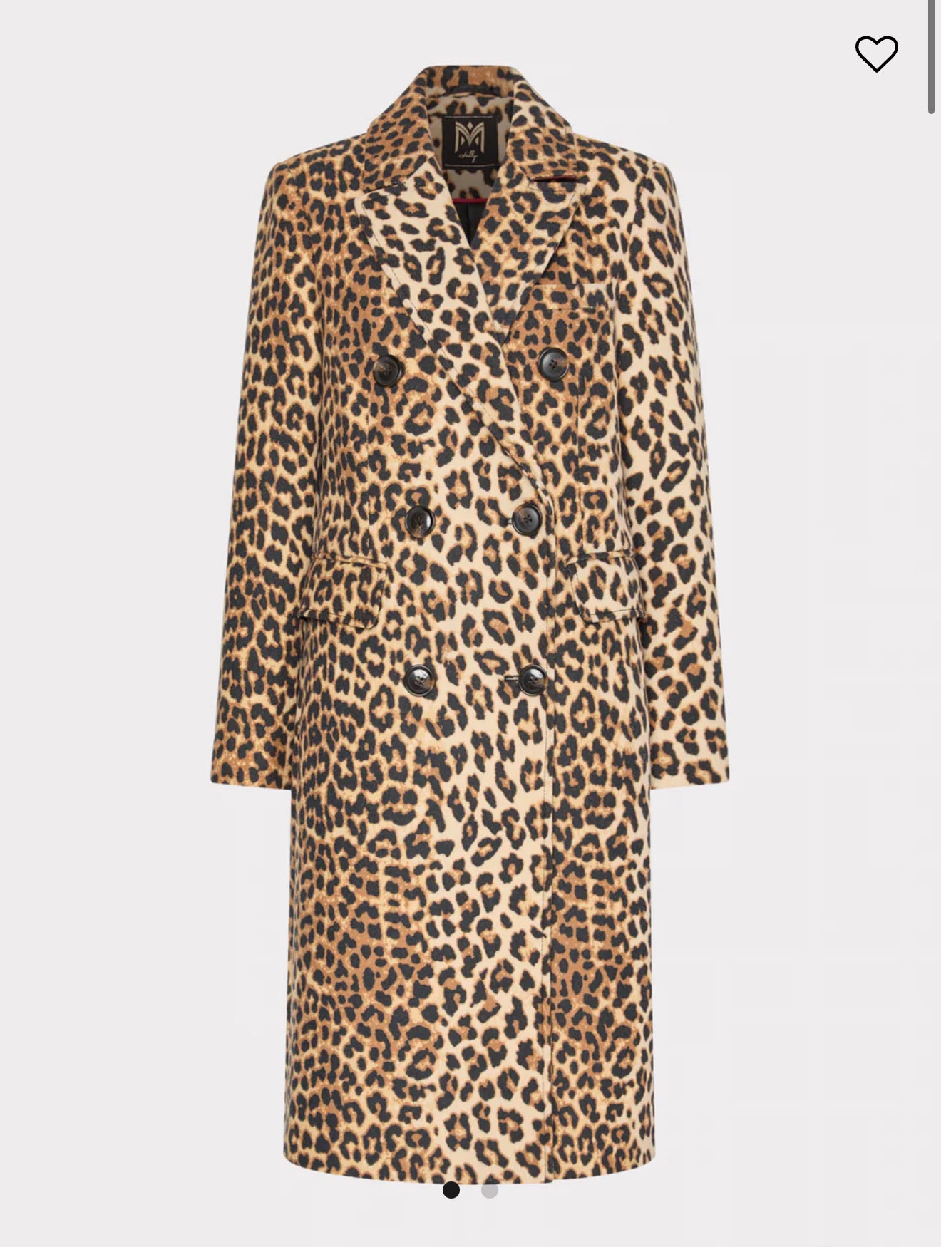 Leopard Double Breasted Coat