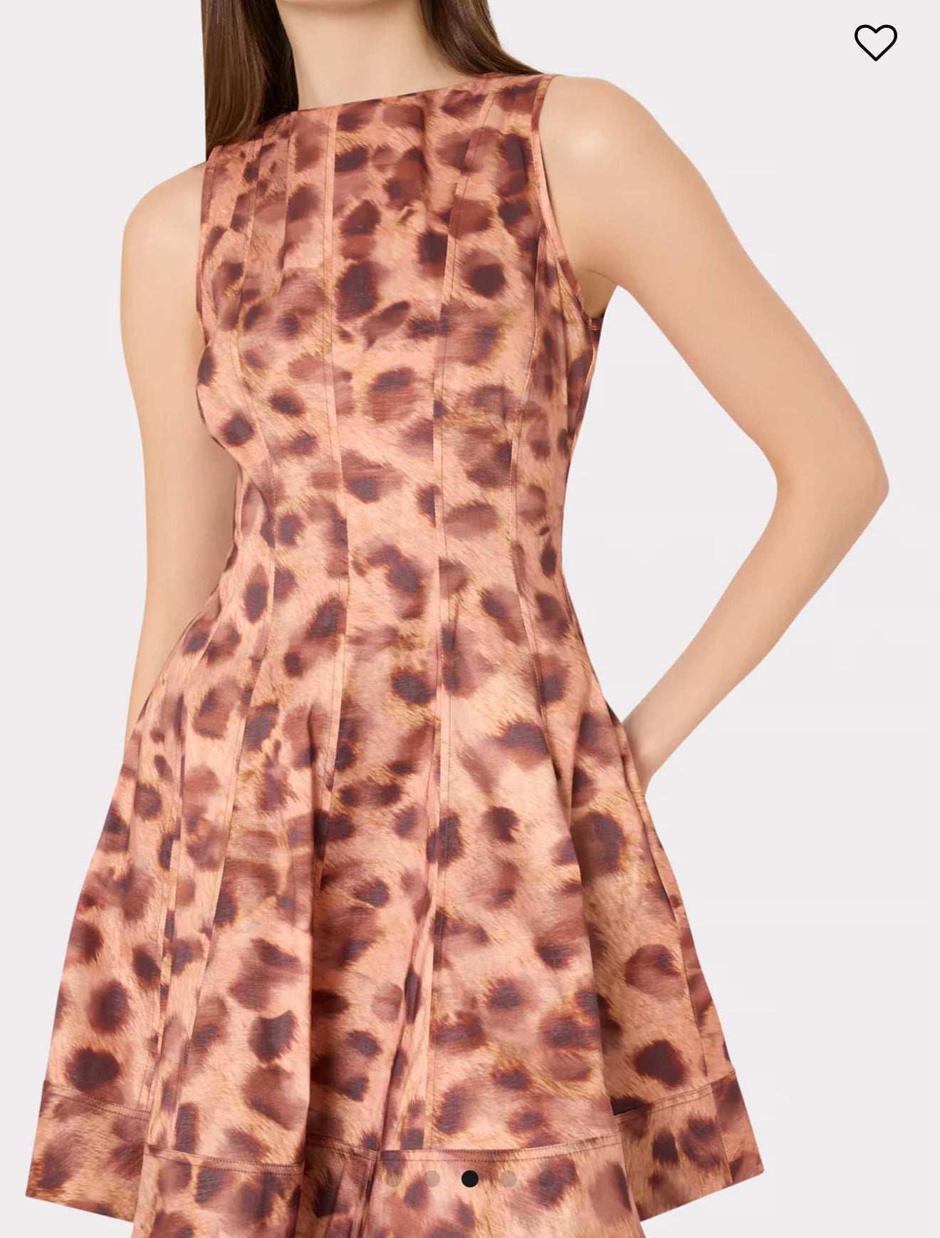 Poppy Leopard Print Taffeta Mini Dress