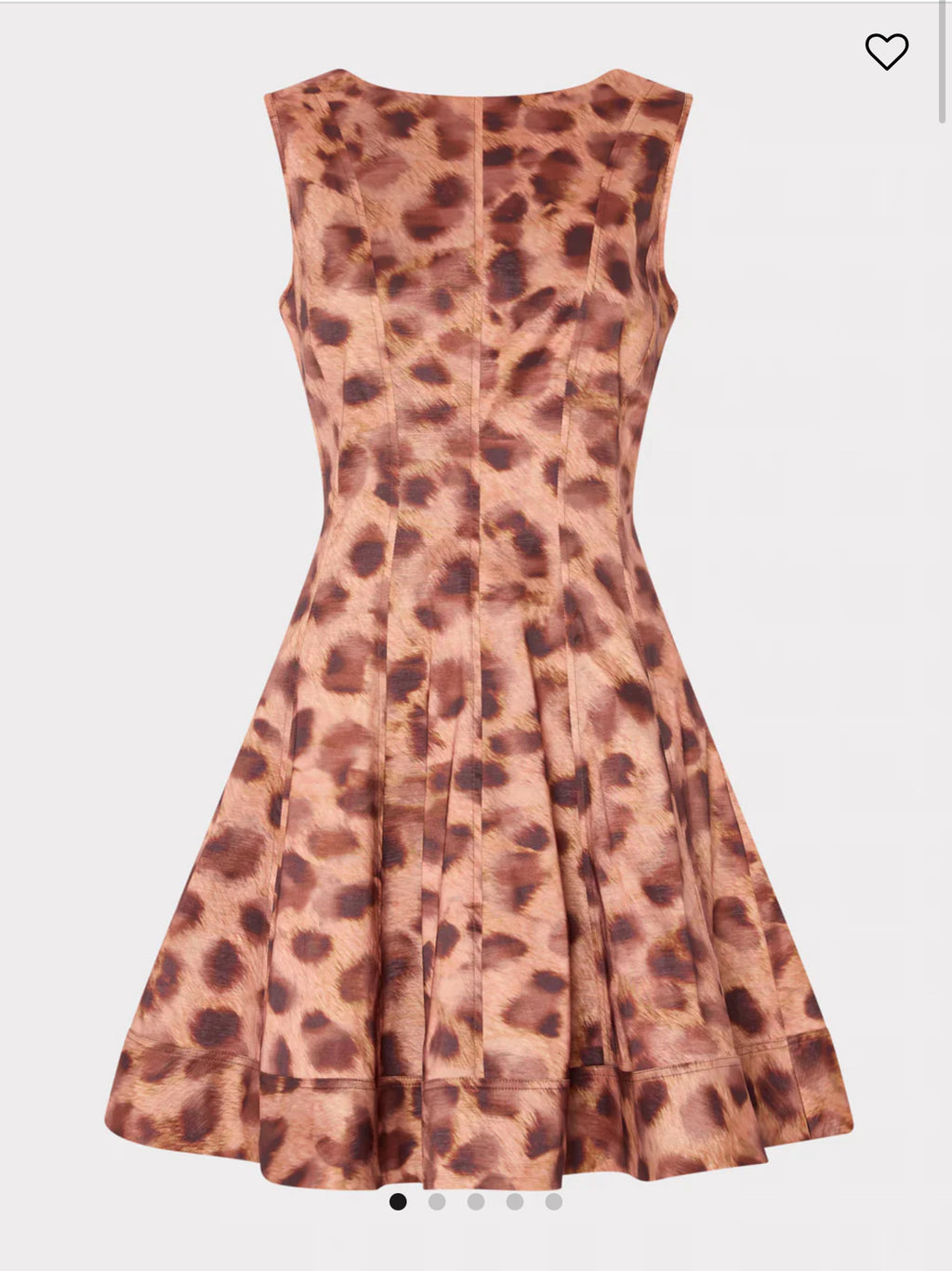 Poppy Leopard Print Taffeta Mini Dress