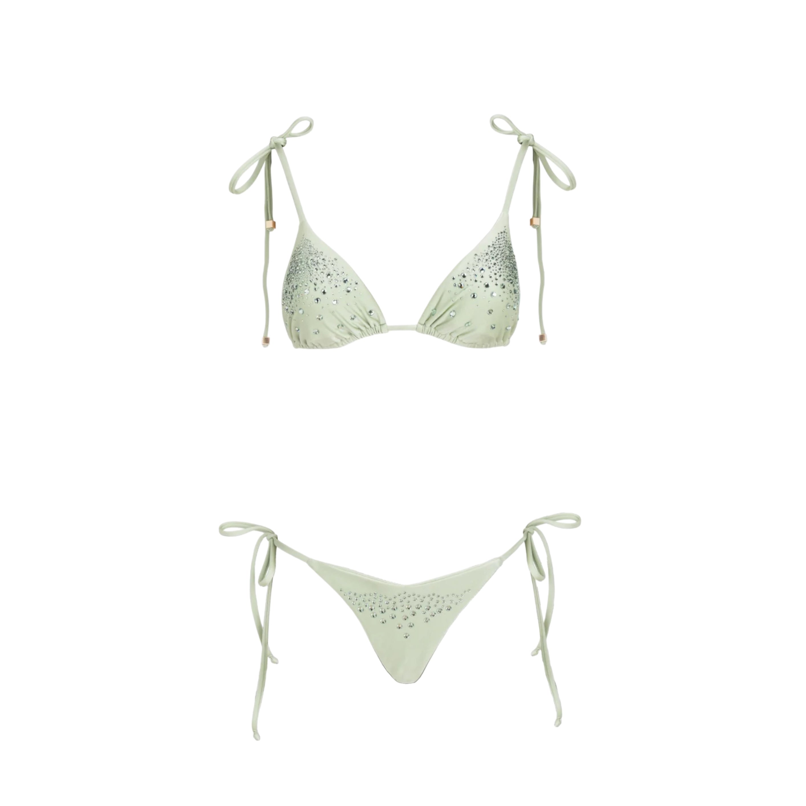 ISABEL BEACHWEAR DIAMOND BIKINI PISTACHE