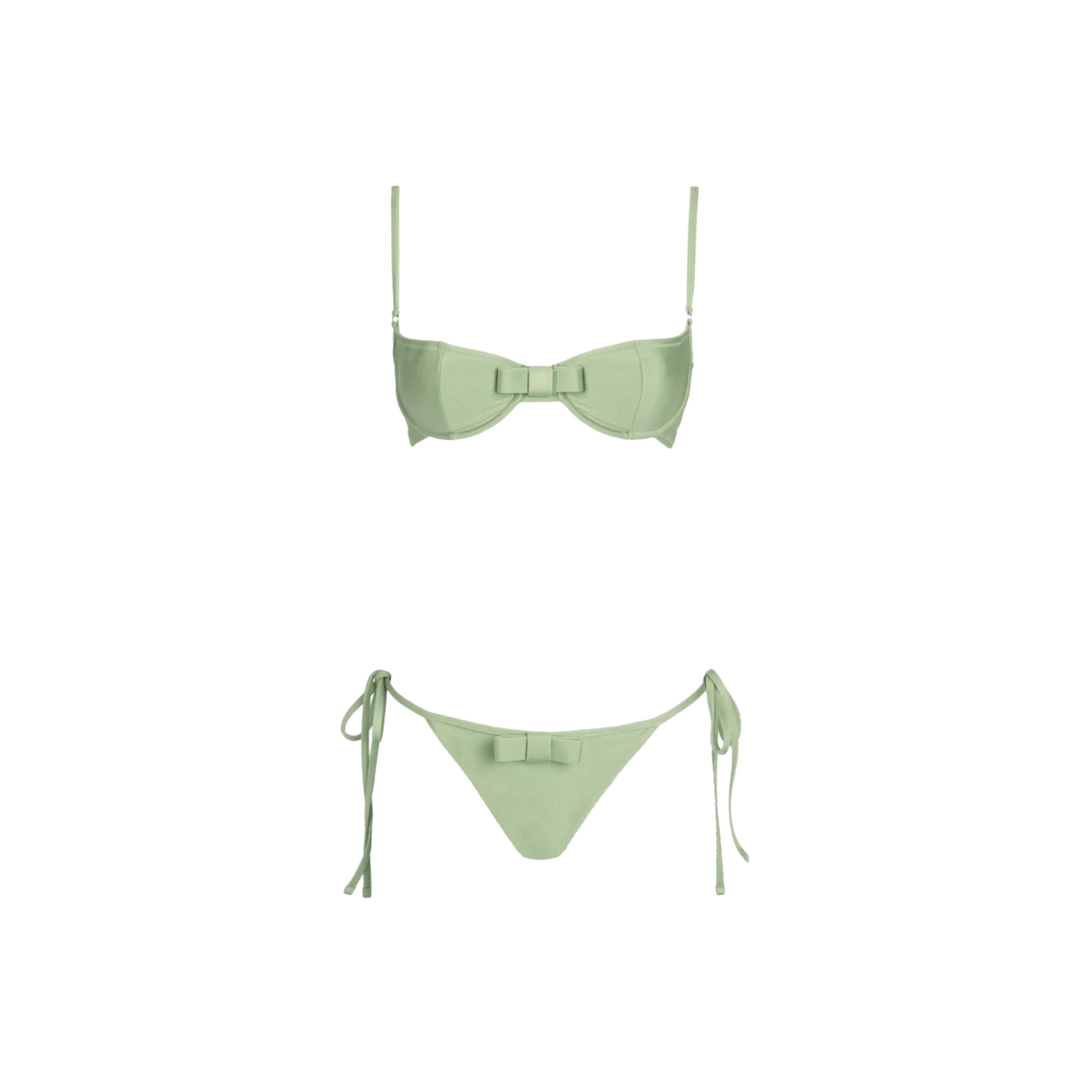ISABEL BEACHWEAR ELLEN BALCONETTE  PISTACHE