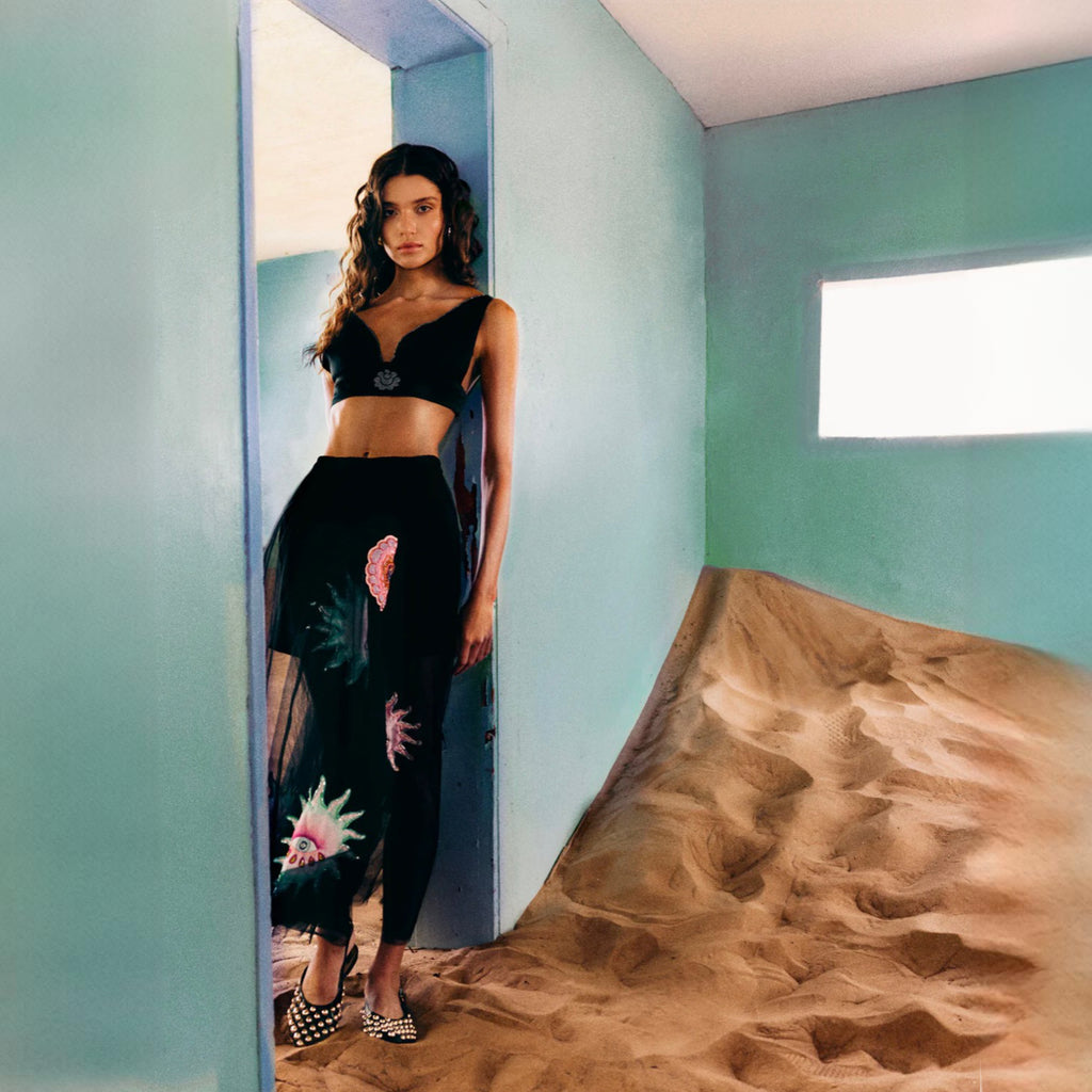 Mirage Black Crop Top
