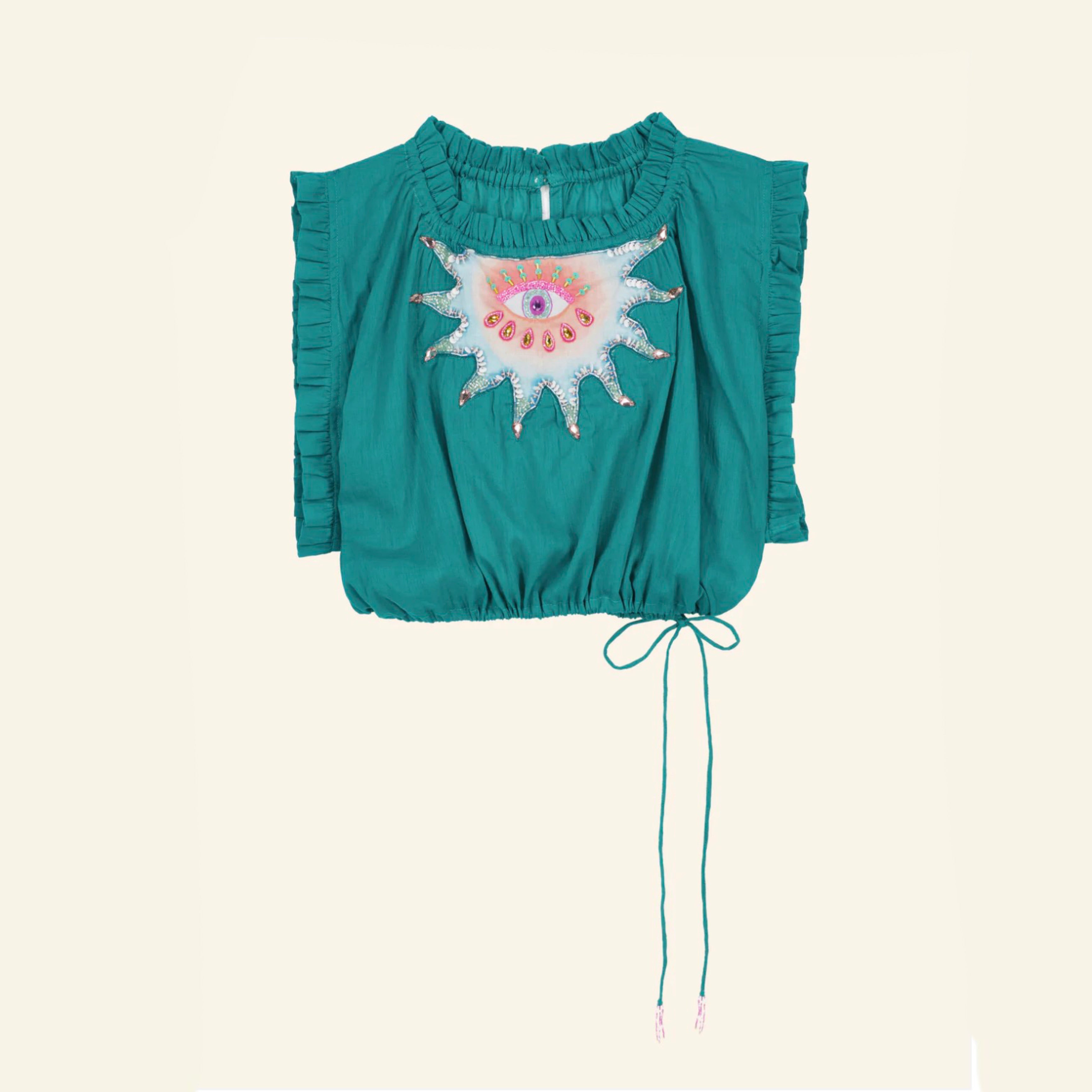 Celestial Aqua Crop Top