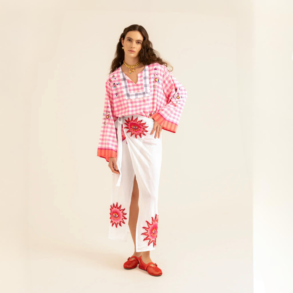 White Fire Pareo Skirt