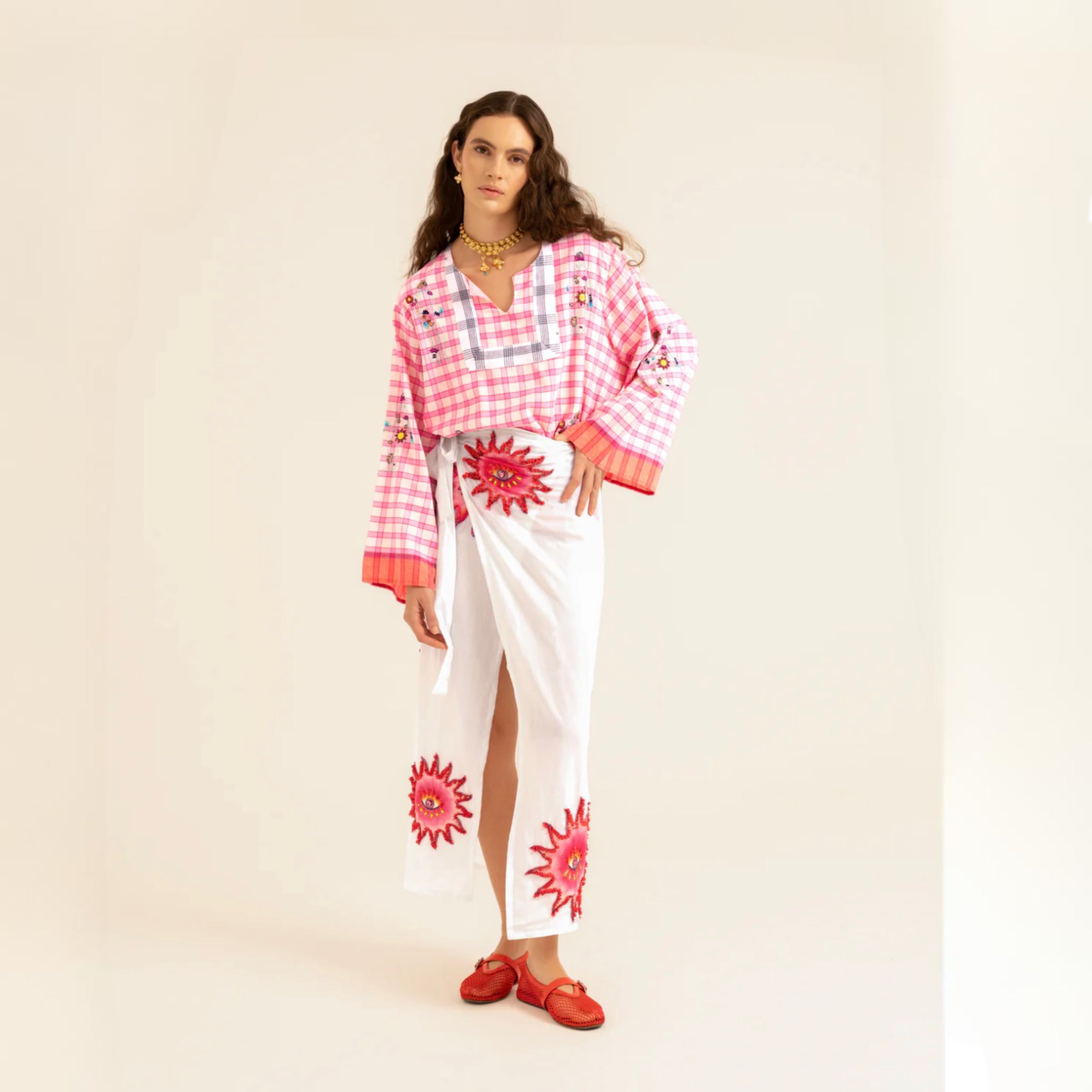White Fire Pareo Skirt