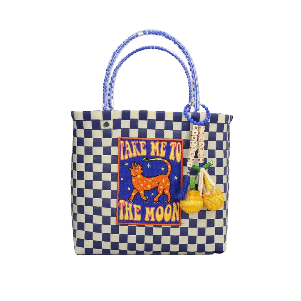 MERCEDES SALAZAR Take me to the Moon Handbag Medium Royal Blue