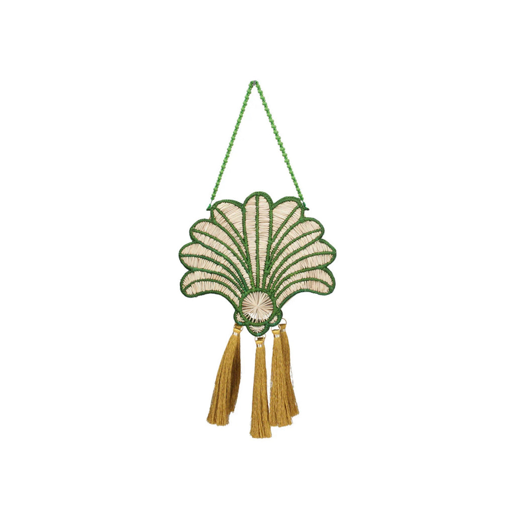 MERCEDES SALAZAR La Palmera Handbag in Green & Golden