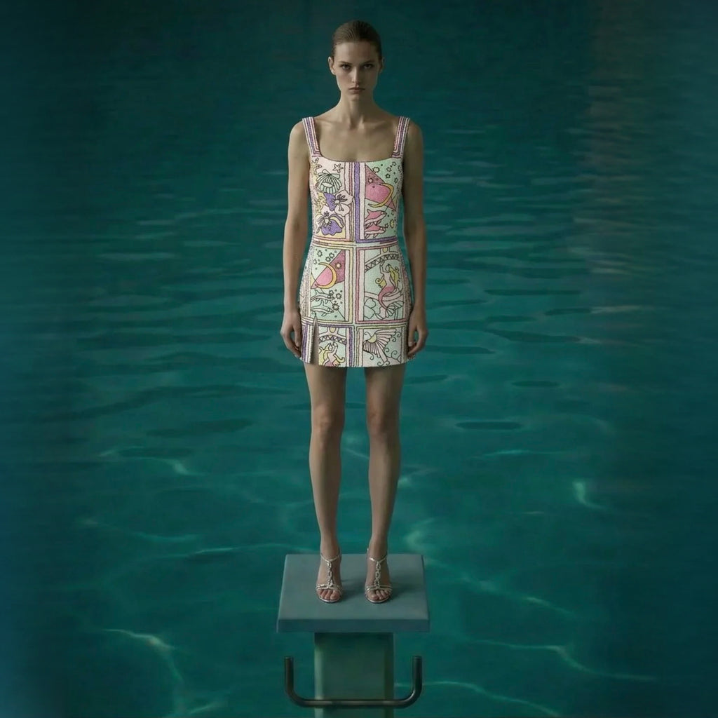 Talía Crystal Mini Dress by Oceanus