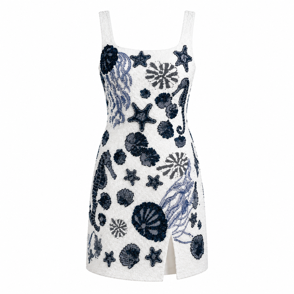 New Orleans Hand-Beaded Dress