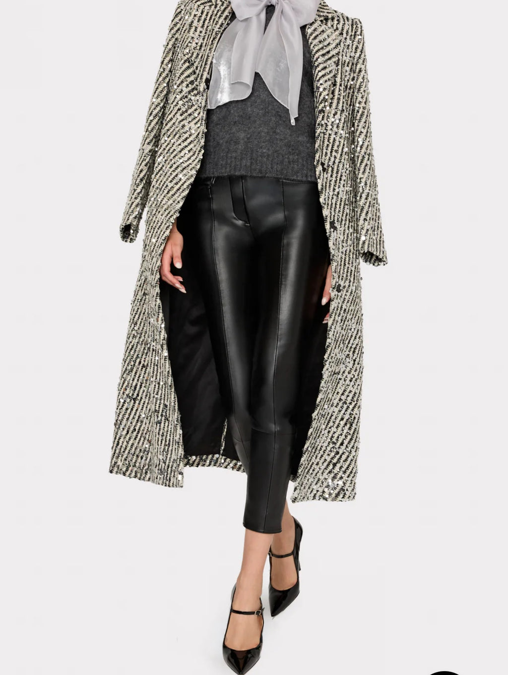 Wanda Sequins Stripe Coat