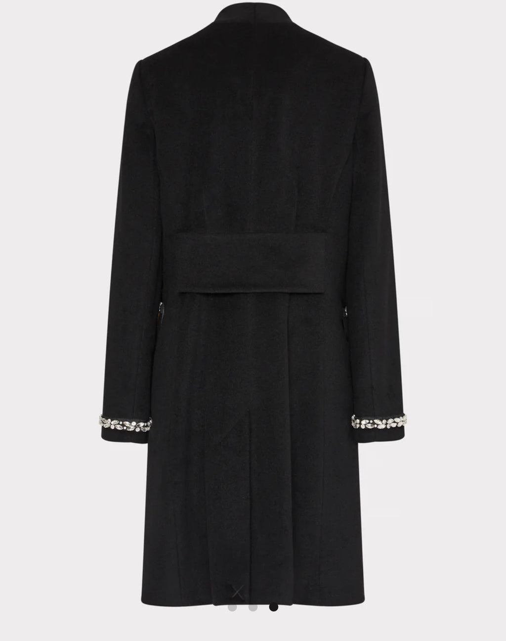 Embellished Trim Long Coat