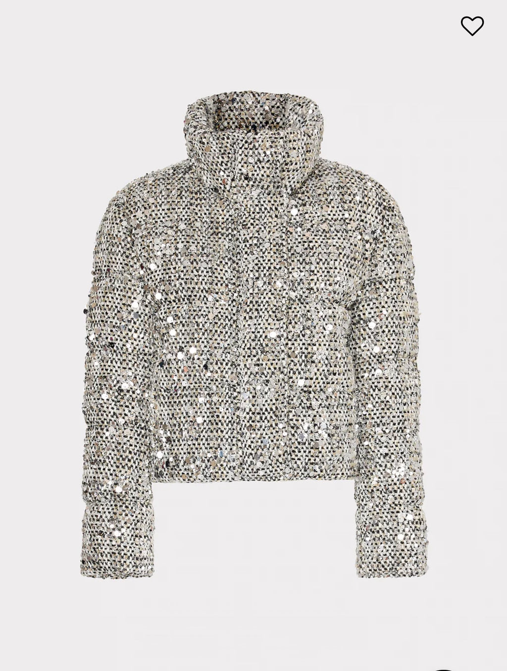 Hayes Sequin Tweed Puffer