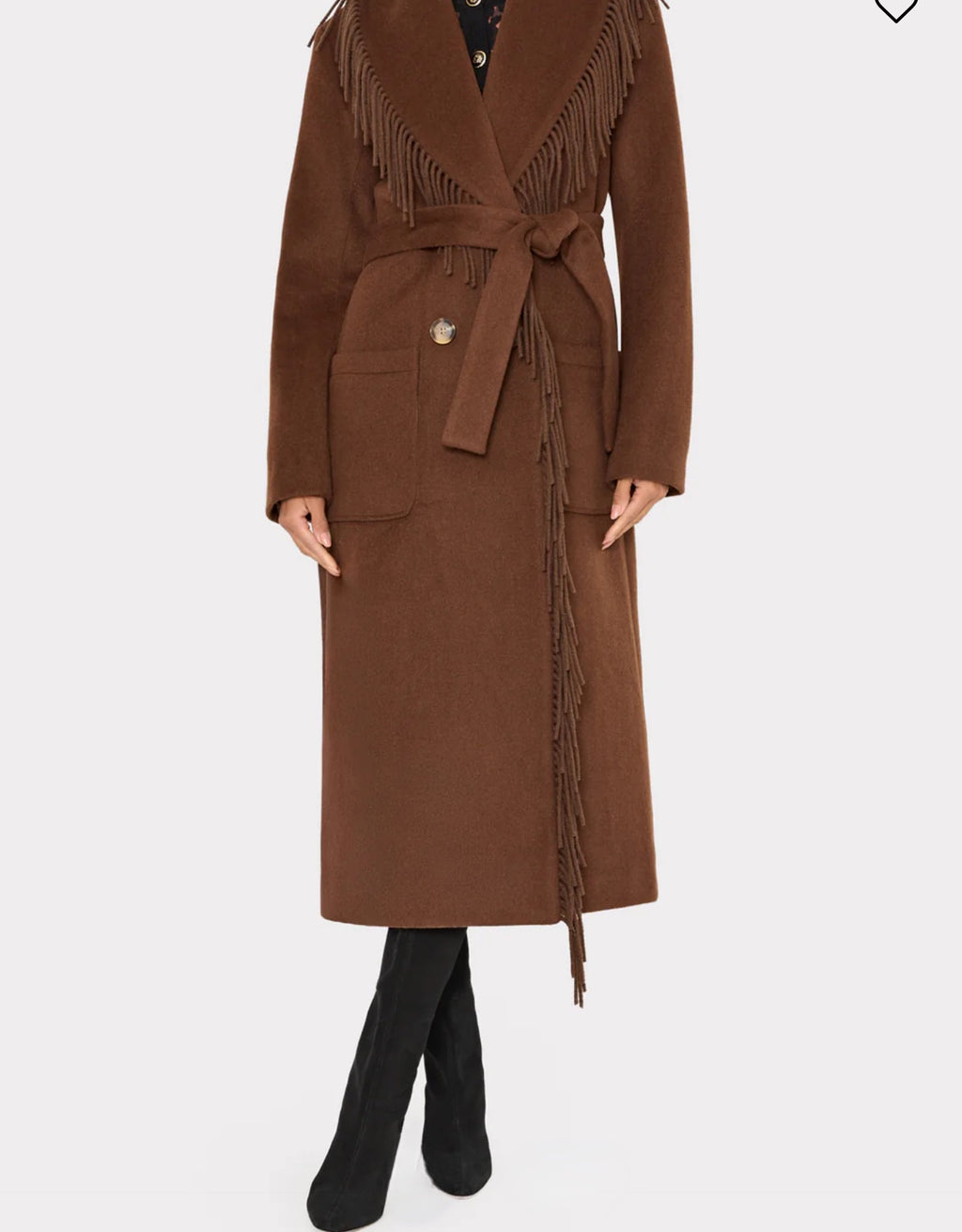 Wyatt Fringe Wool Overcoat