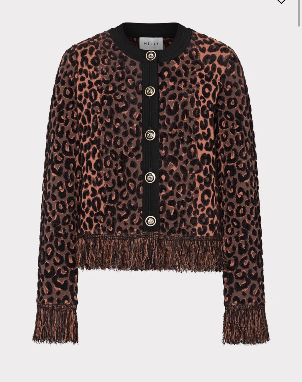 Leopard Fringe Cardigan Jacket