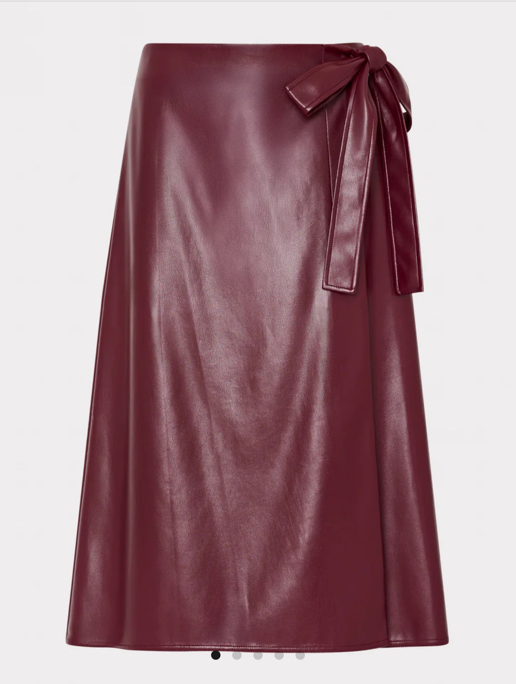 Vegan Leather Bow Maxi Skirt