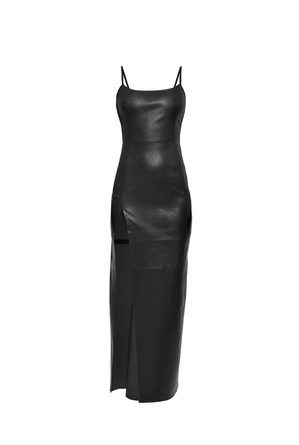 Aphrodite Stretch Leather Dress - Black