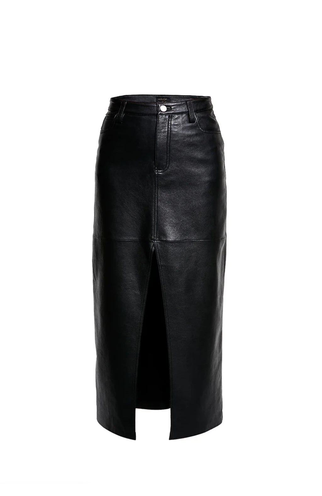 Imogen Recycled Leather Skirt Black
