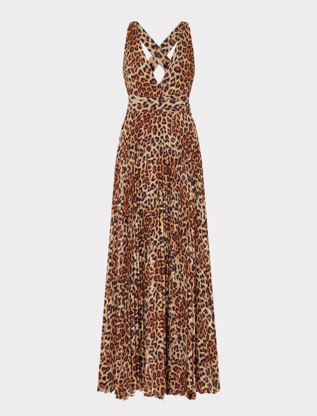 Oria Leopard Print Pleated Dress