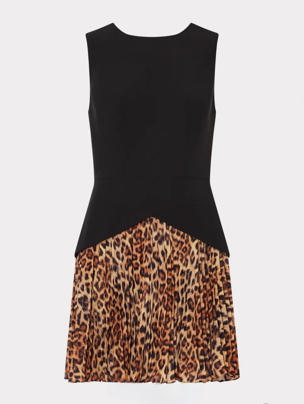 Haddy Leopard Print Pleated Mini Dress