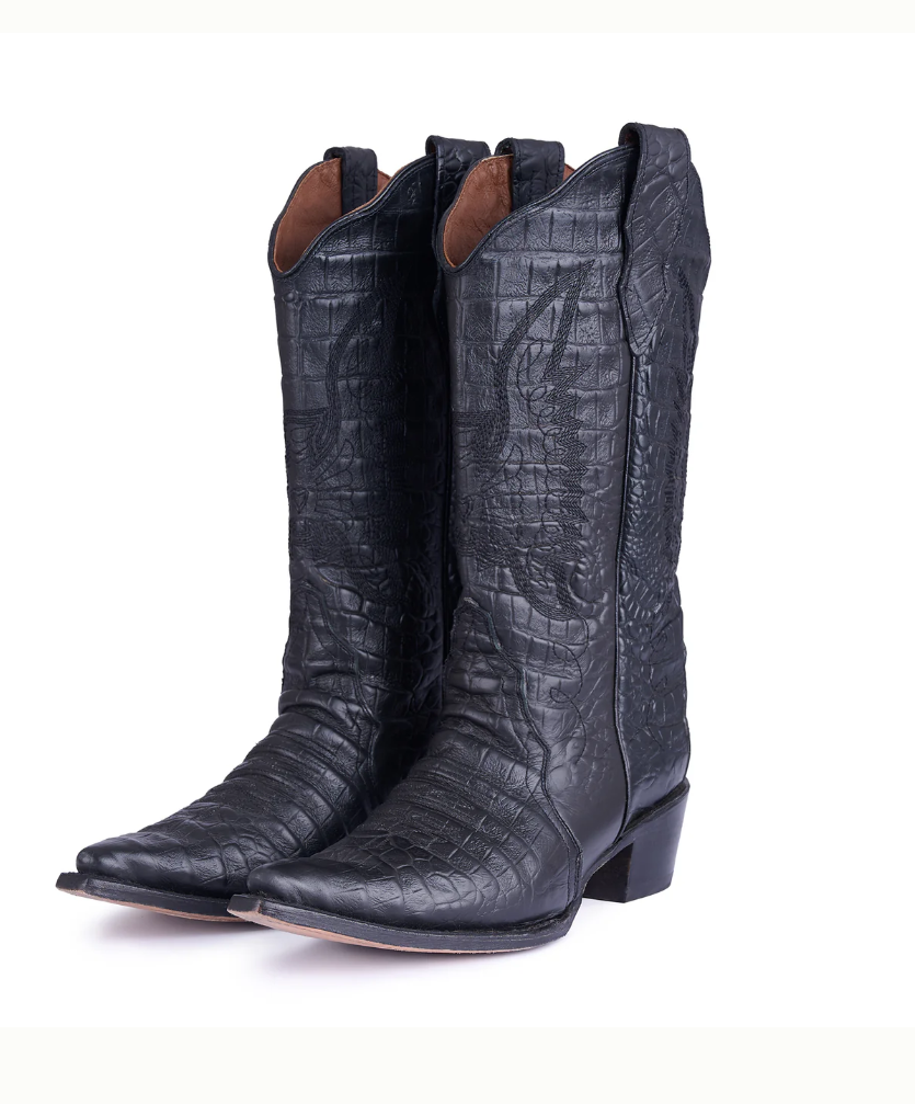 Jornada Crocodile Boots Black