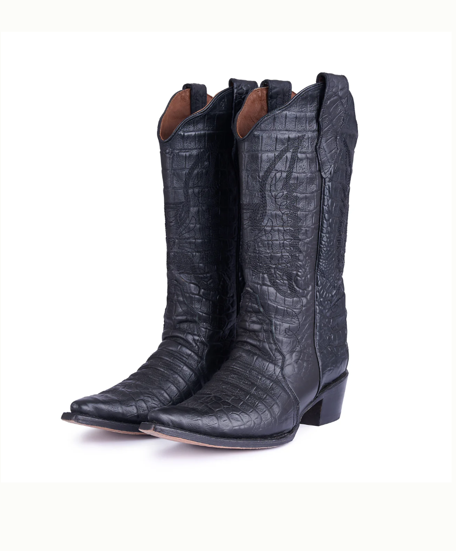 Jornada Crocodile Boots Black