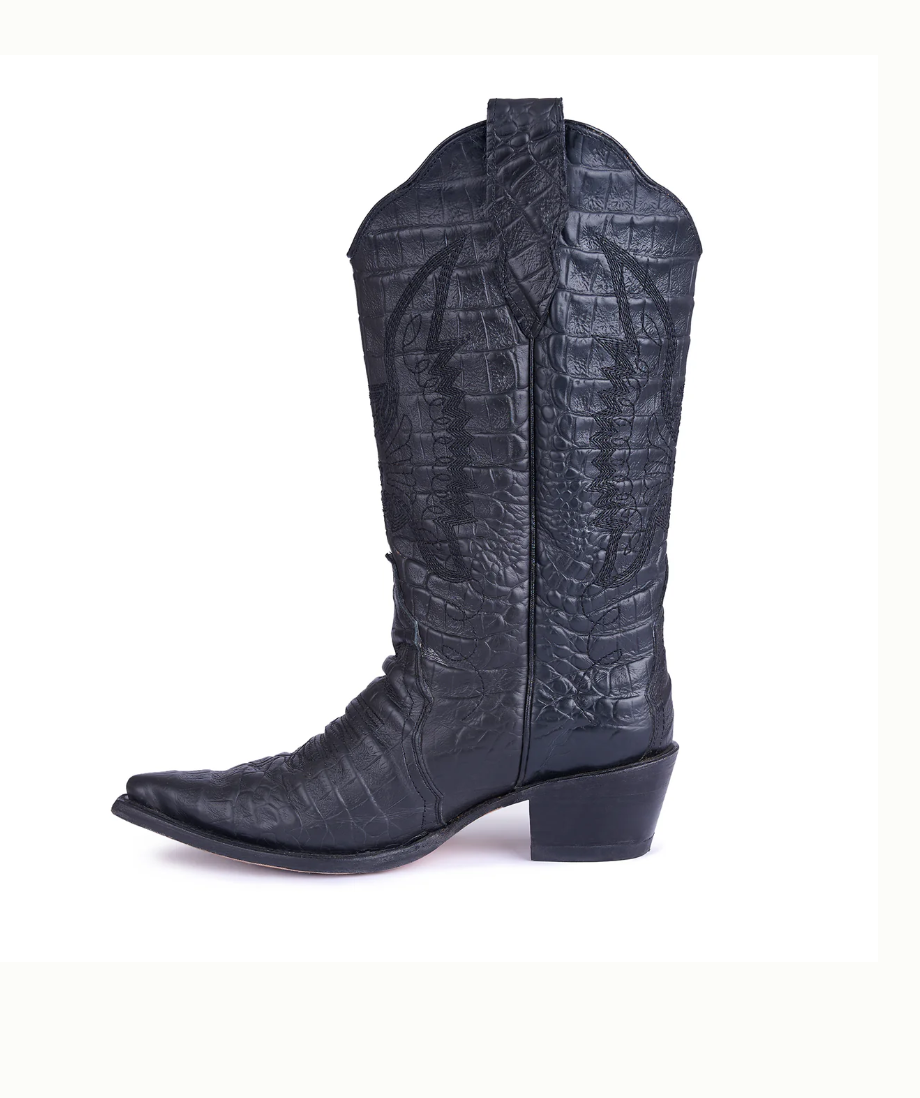 Jornada Crocodile Boots Black