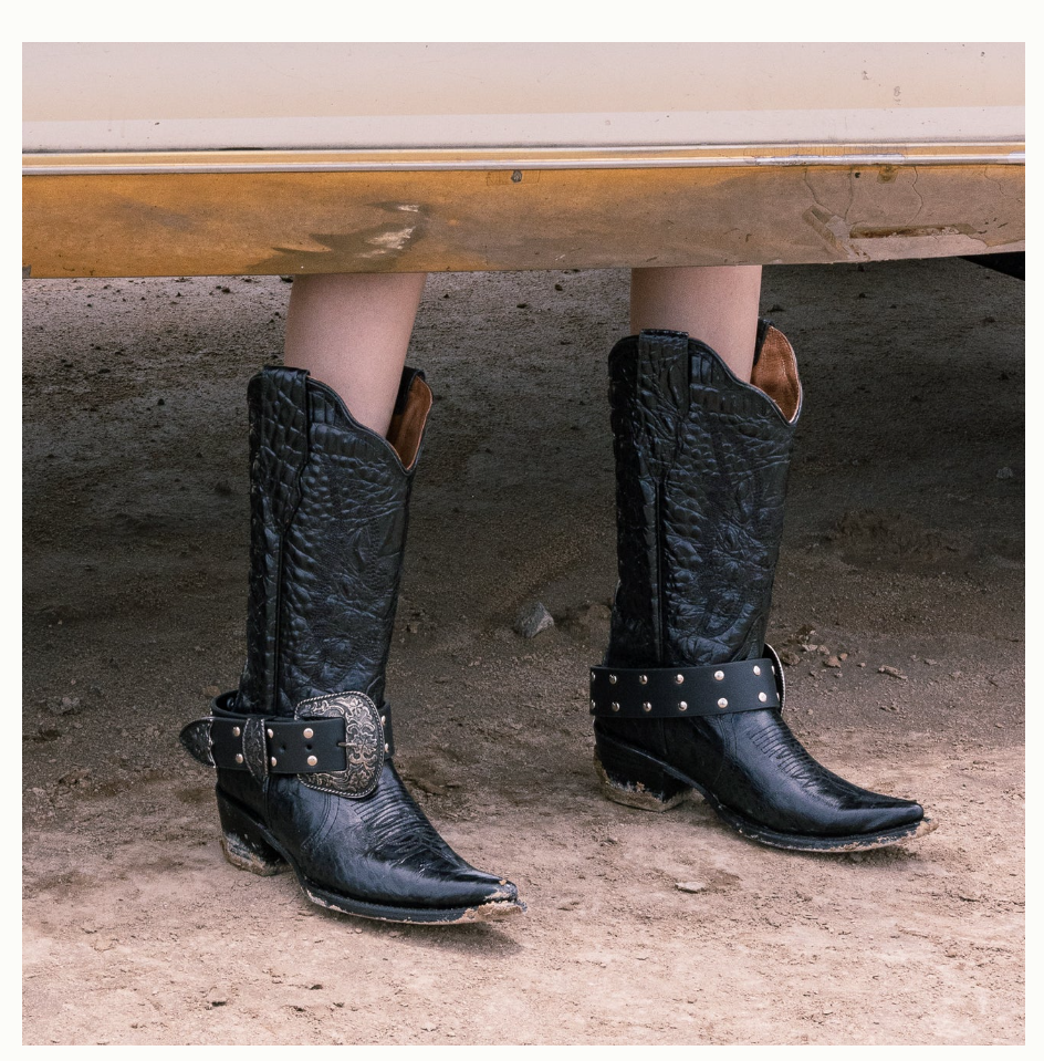 Jornada Crocodile Boots Black