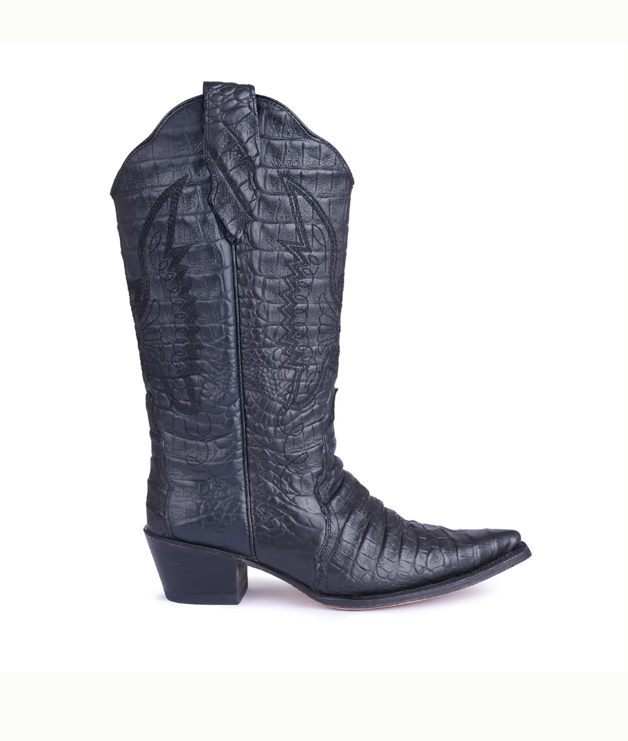 Jornada Crocodile Boots Black