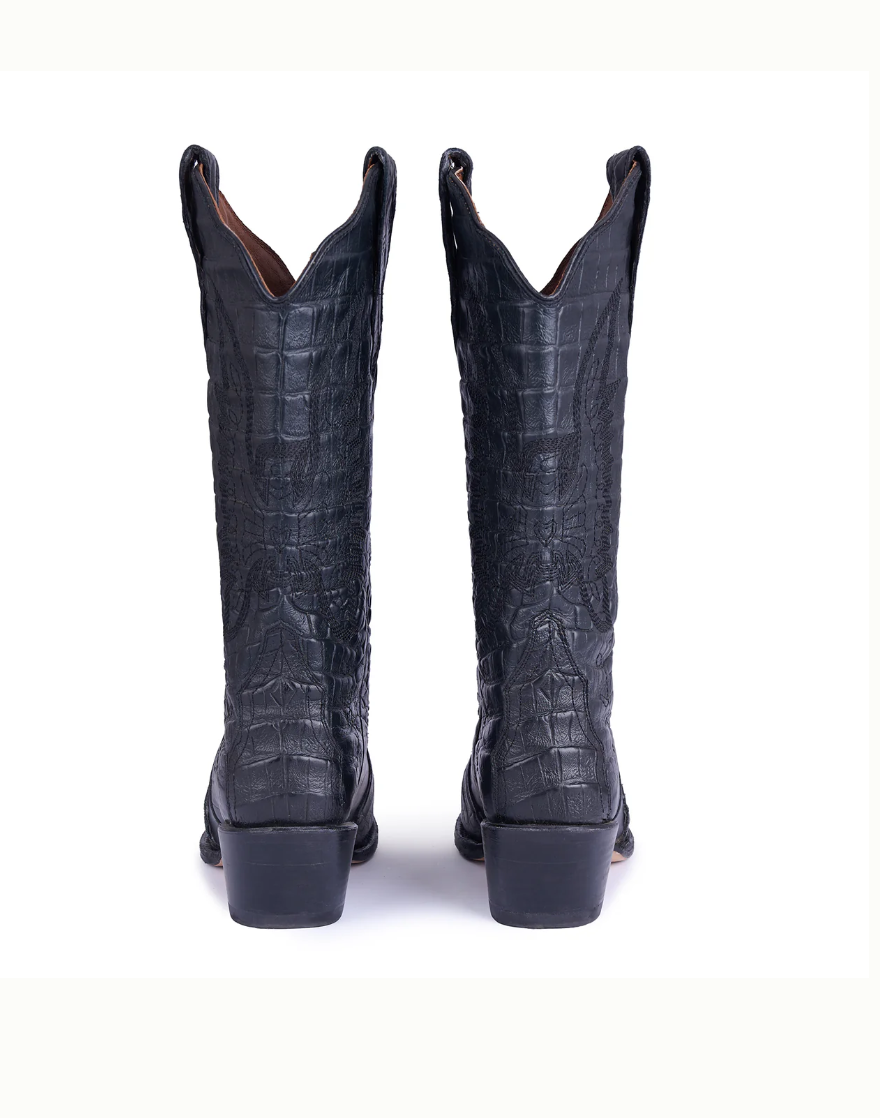 Jornada Crocodile Boots Black