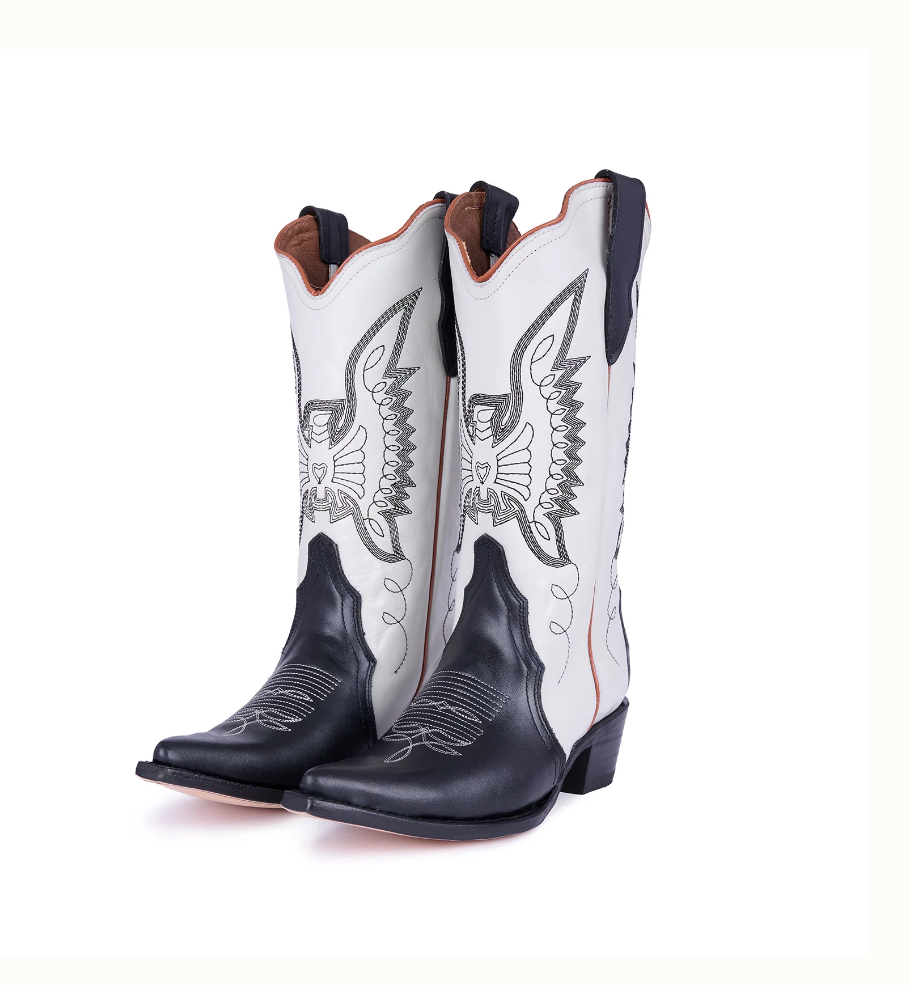 Jornada Boots Off-White/Black Boots