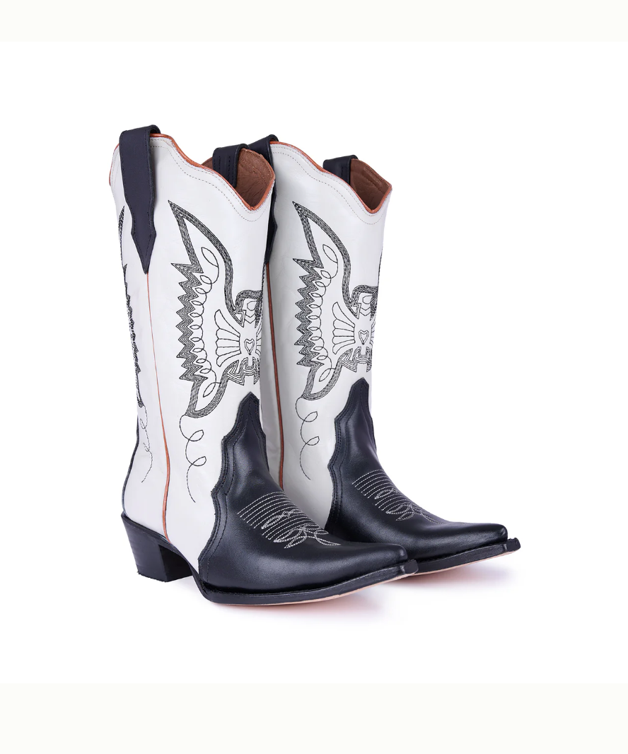 Jornada Boots Off-White/Black Boots