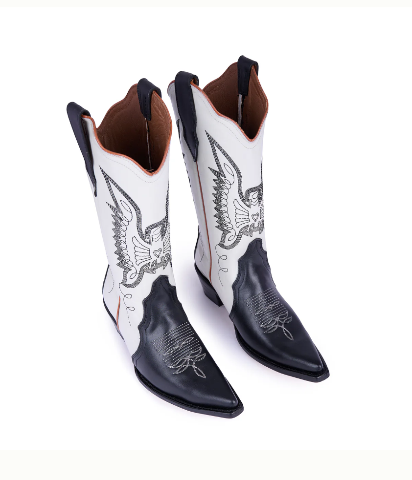 Jornada Boots Off-White/Black Boots